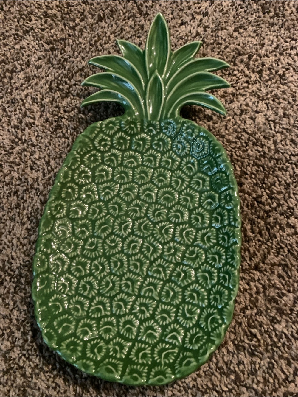 Andrea By Sadek Green Ceramic Pineapple Platter
